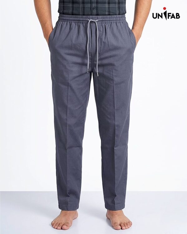 P403-এক্সপোর্ট কটন পায়জামা- ড্রাগ সিলভার- লুজ কাটিং