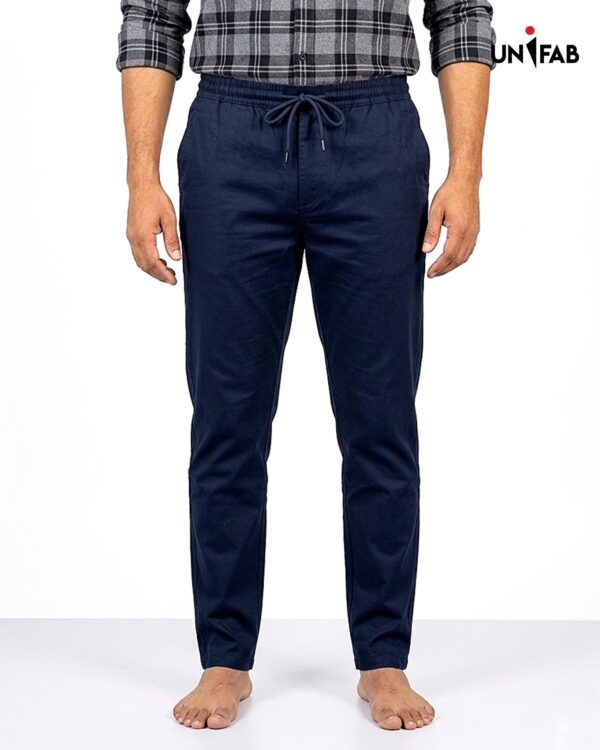 P403-এক্সপোর্ট কটন পায়জামা- কালো- লুজ কাটিং