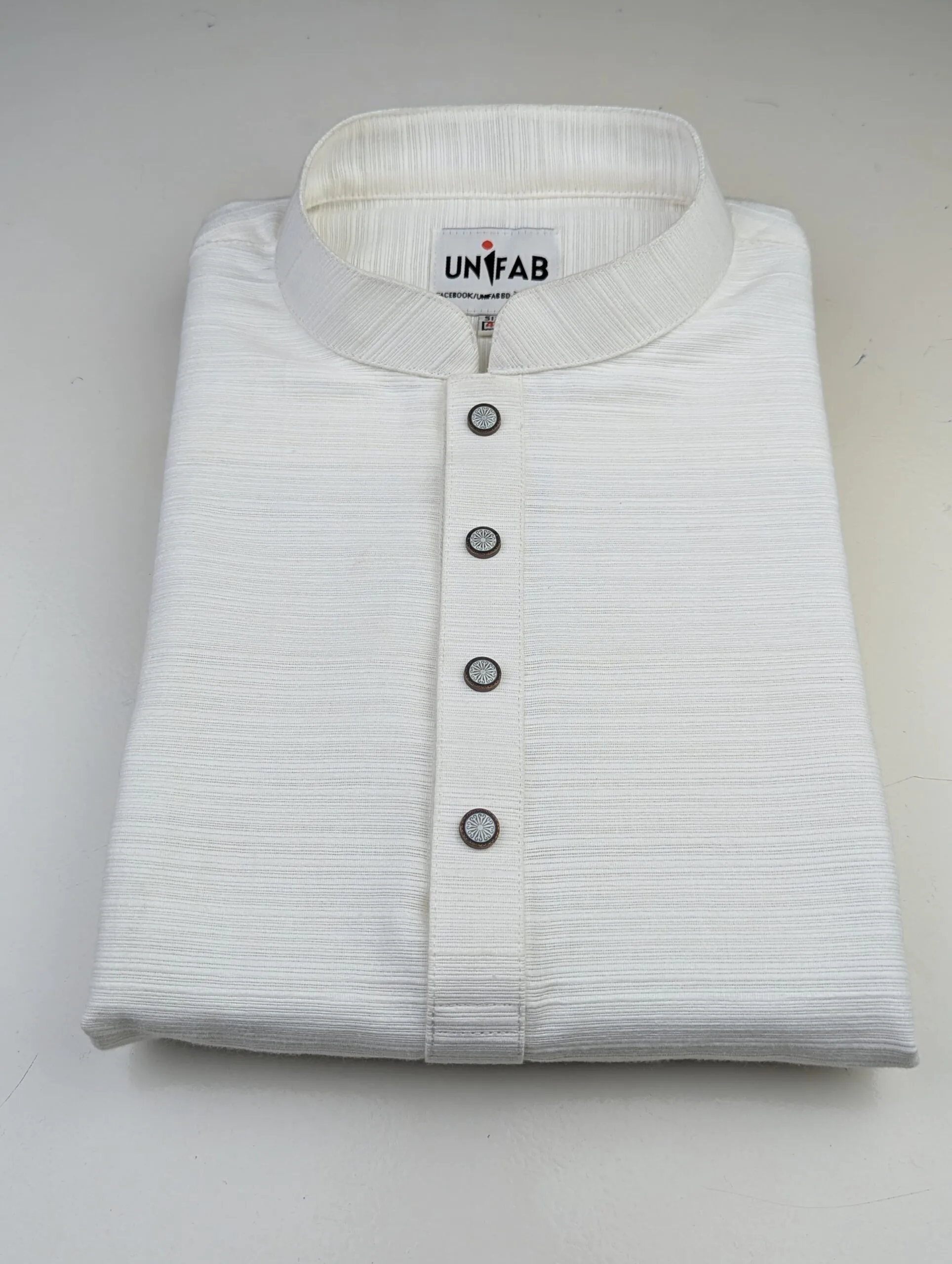 অফ হোয়াইট খাদি পাঞ্জাবি