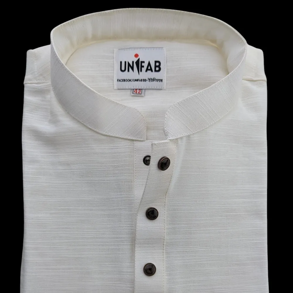 কুমিল্লা খাদি পাঞ্জাবি ( অফ হোয়াইট) - Image 2